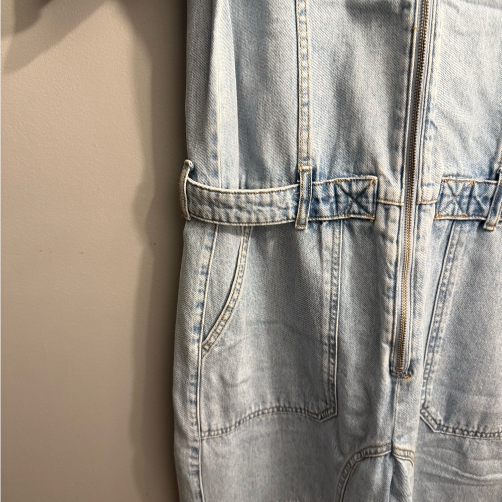 We The Free On the Run Coverall Light Blue Denim Size Small - Picture 6 of 11